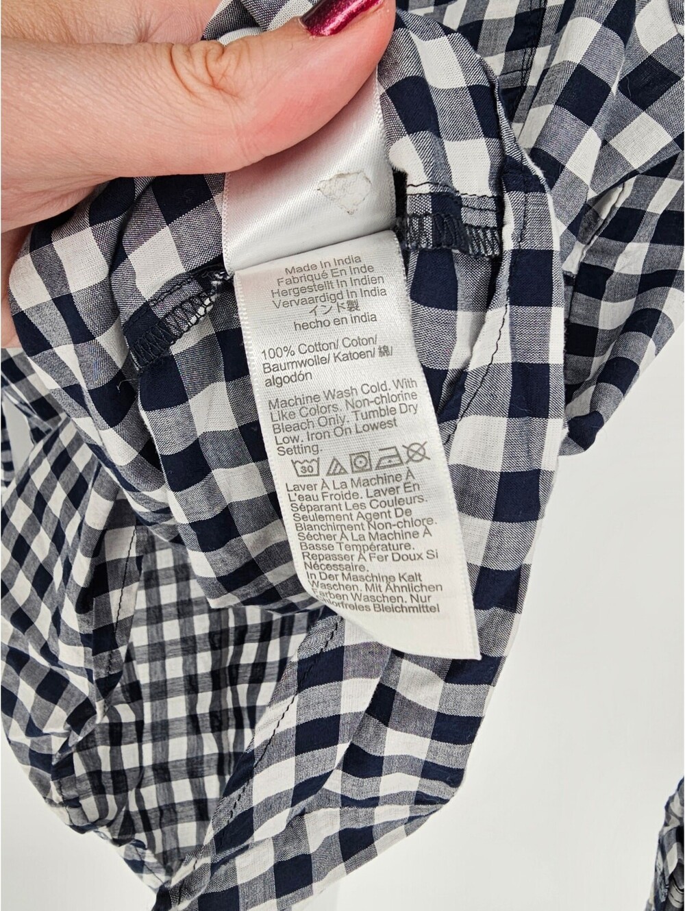 J Crew Womens Sz S 100% Cotton Long Sleeve Button Up Shirt Buffalo Plaid Black - Picture 4 of 5